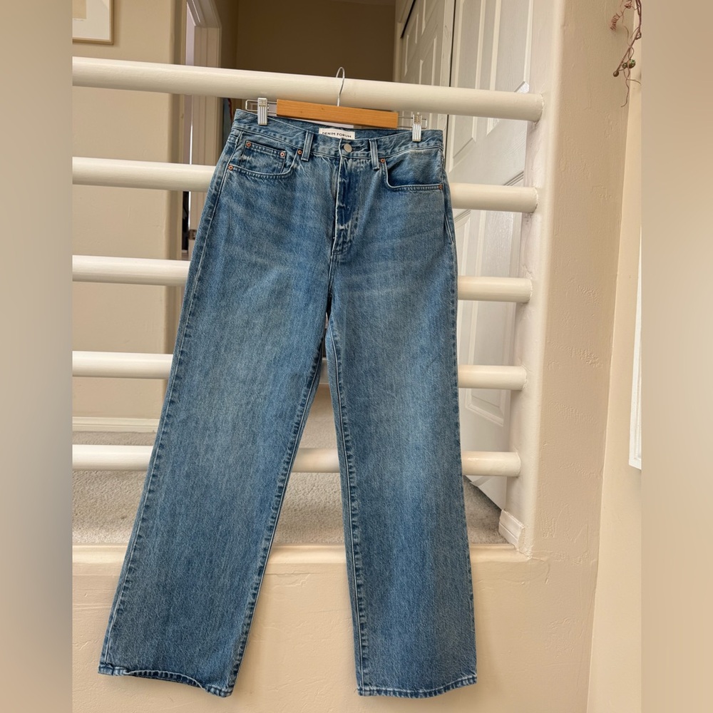 Denim Forum Farrah High Rise Light Blue Jeans - Picture 5 of 9
